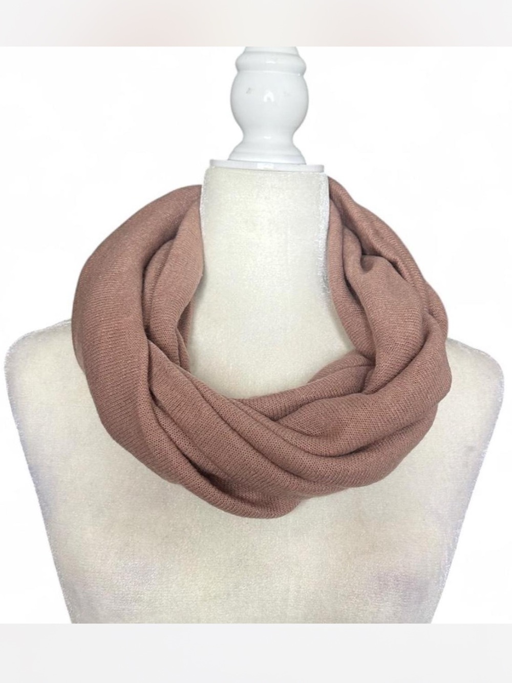 💜 Janice Blush Knit Infinity Scarf (OS)